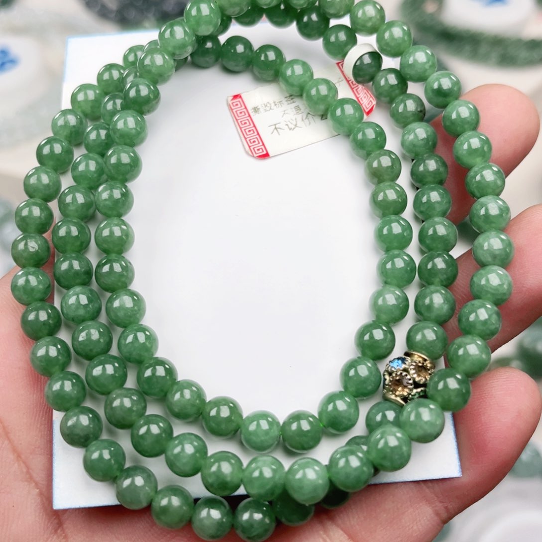 翡翠手链未镶嵌卡6.5