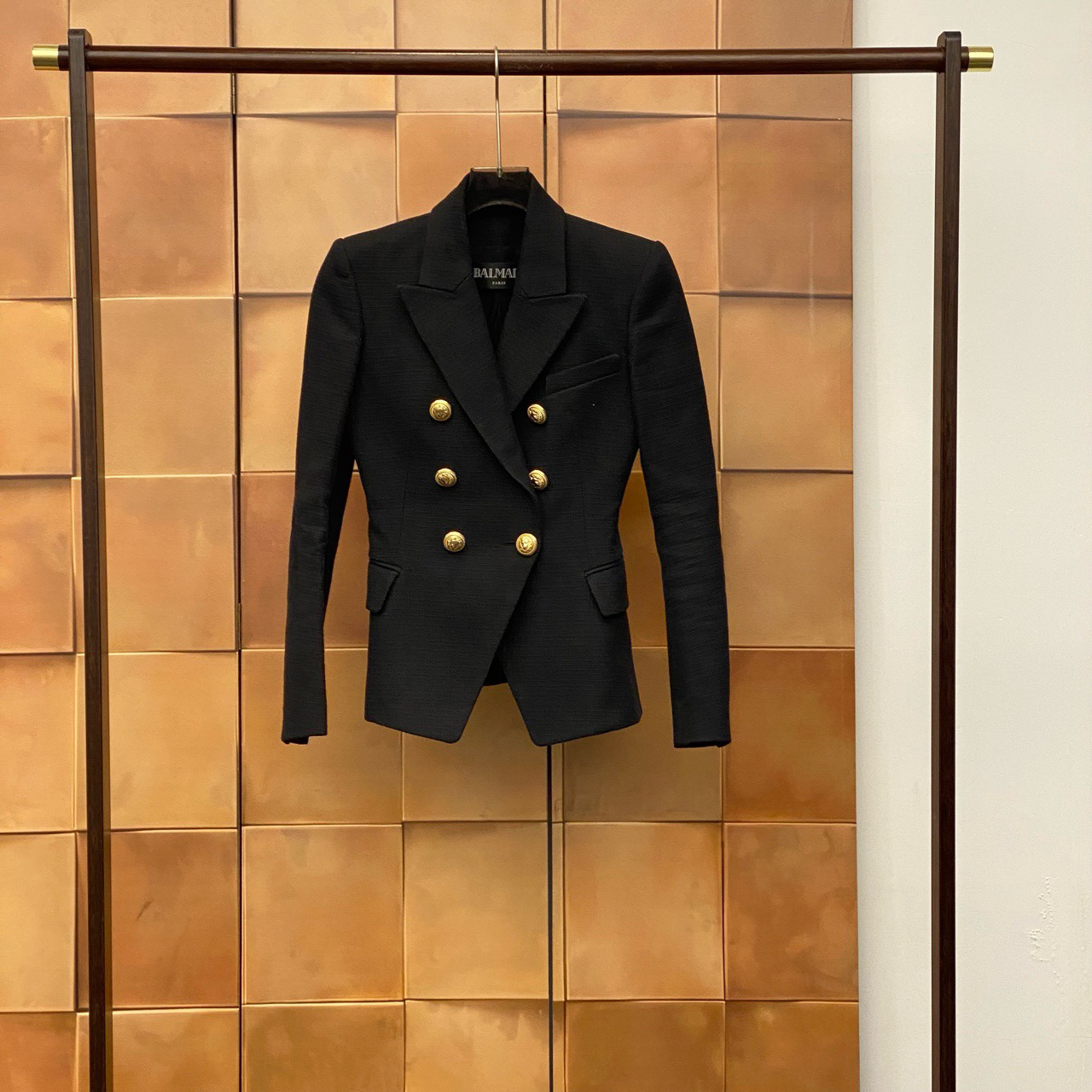 Balmain 双排金扣西装外套/34码/98新/29234