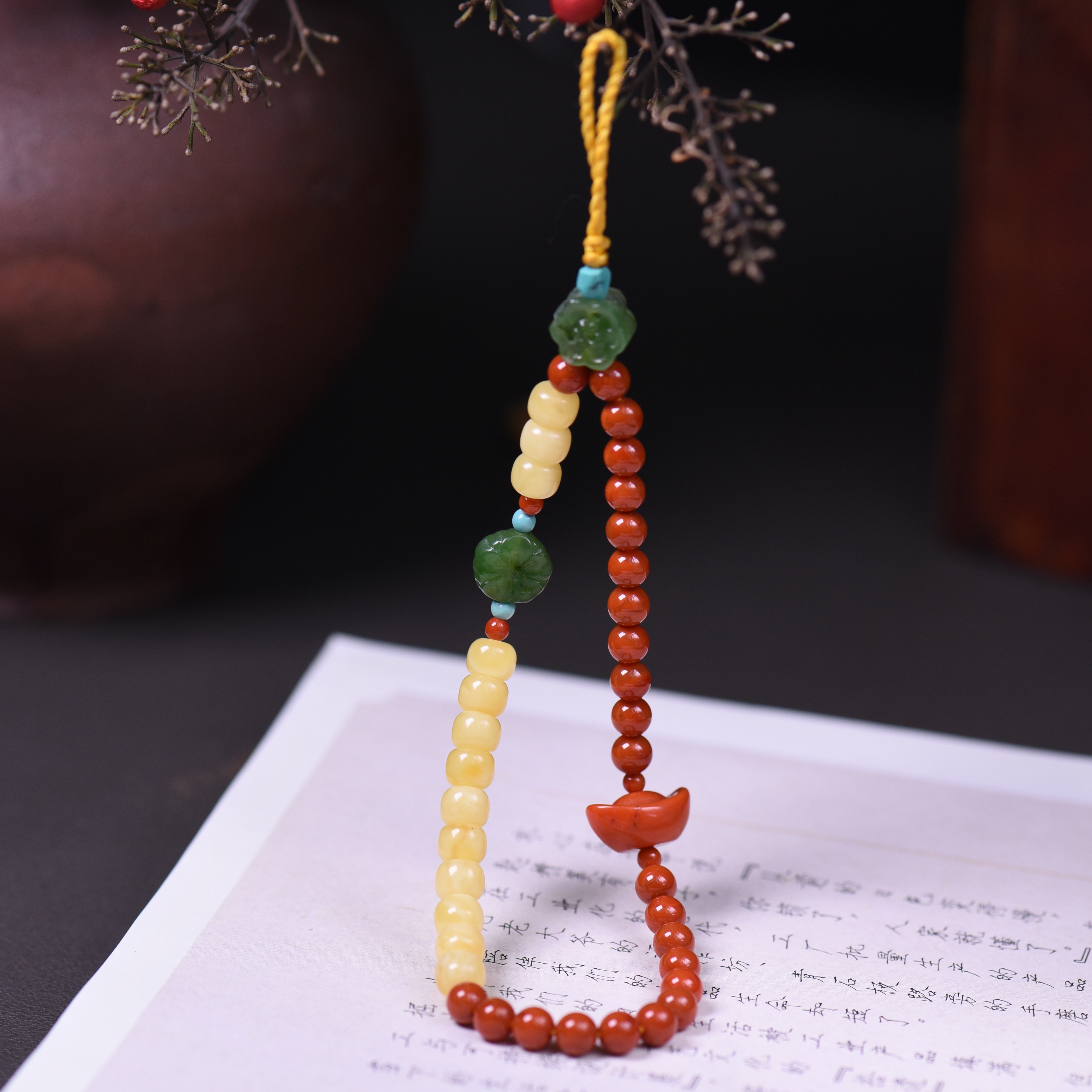 天然南红手机链设计款