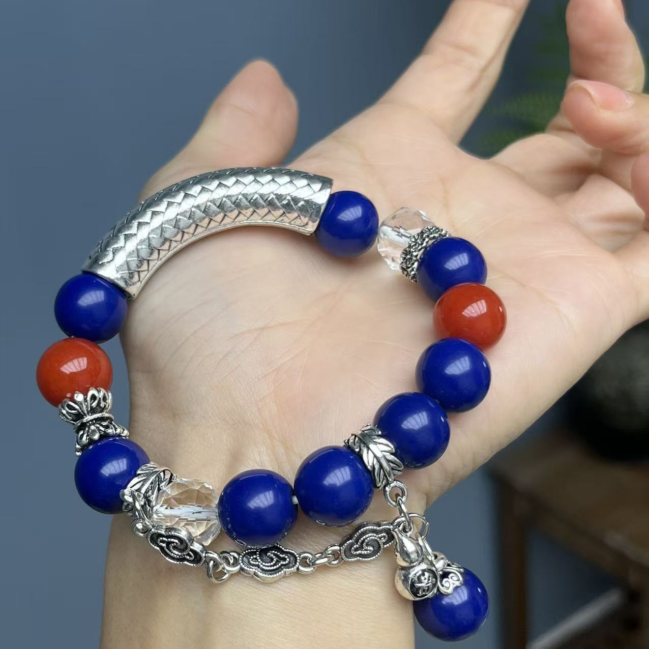 南红s925祥云葫芦手链