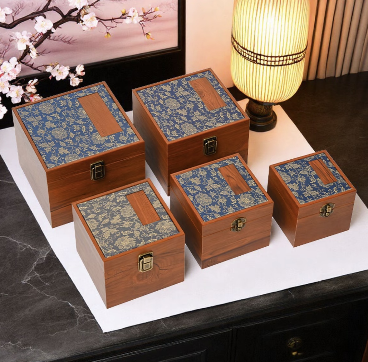 升级版 实木锦盒 黑胡桃木