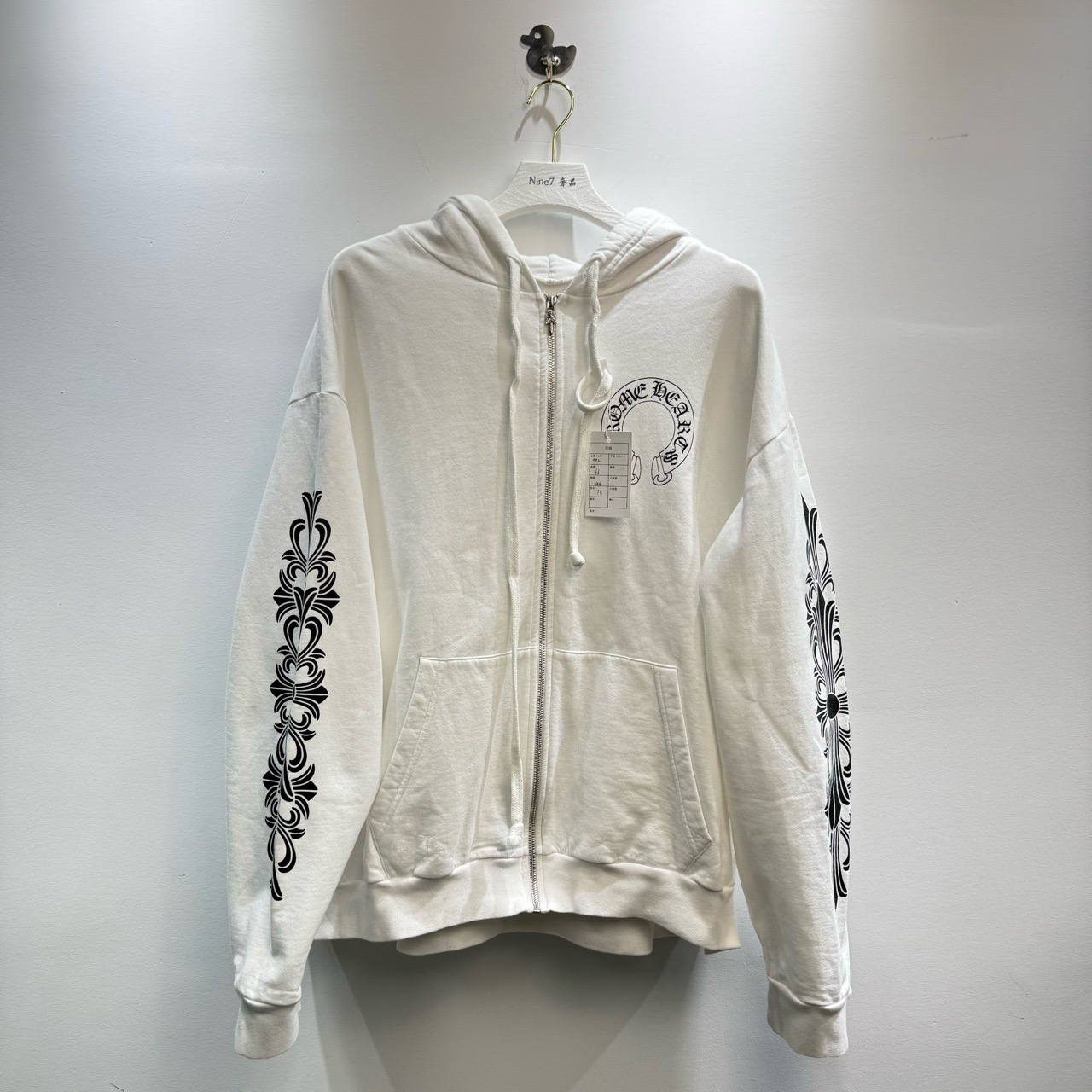 全新未使用 Chrome Hearts/克罗心 24新款宝剑拉链薄绒外套XXL