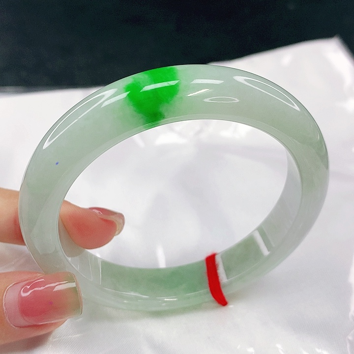 翡翠未镶嵌手镯圈59，00064