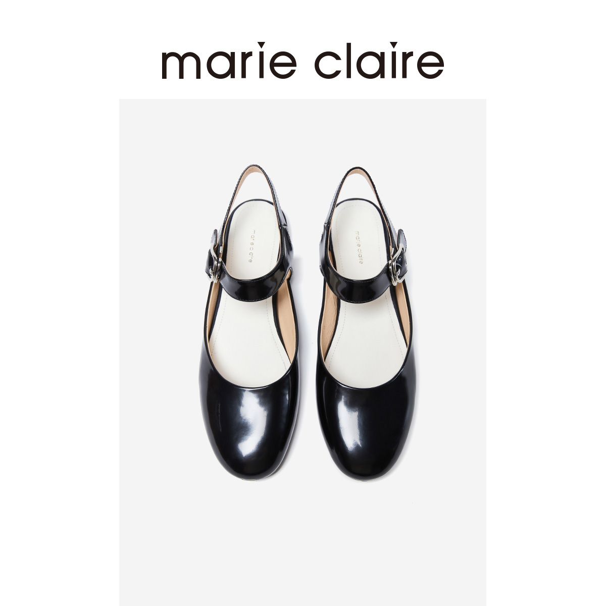 MC女鞋镜面后空玛丽珍25夏圆头复古型格玛丽珍marieclaire女鞋