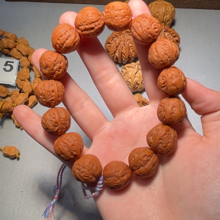 把件文玩核桃红豆手串218