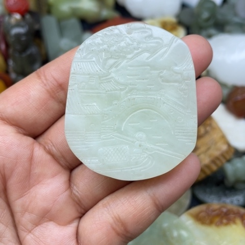 蛇纹石玉颈饰未镶嵌105