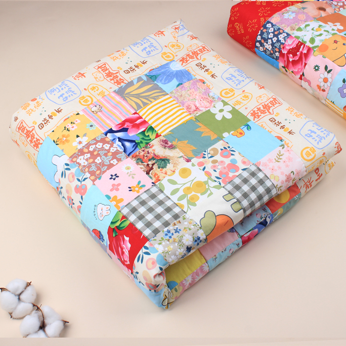 宝宝百家被百福被冬季厚款儿童棉花被子包被婴幼儿新生儿手工成品