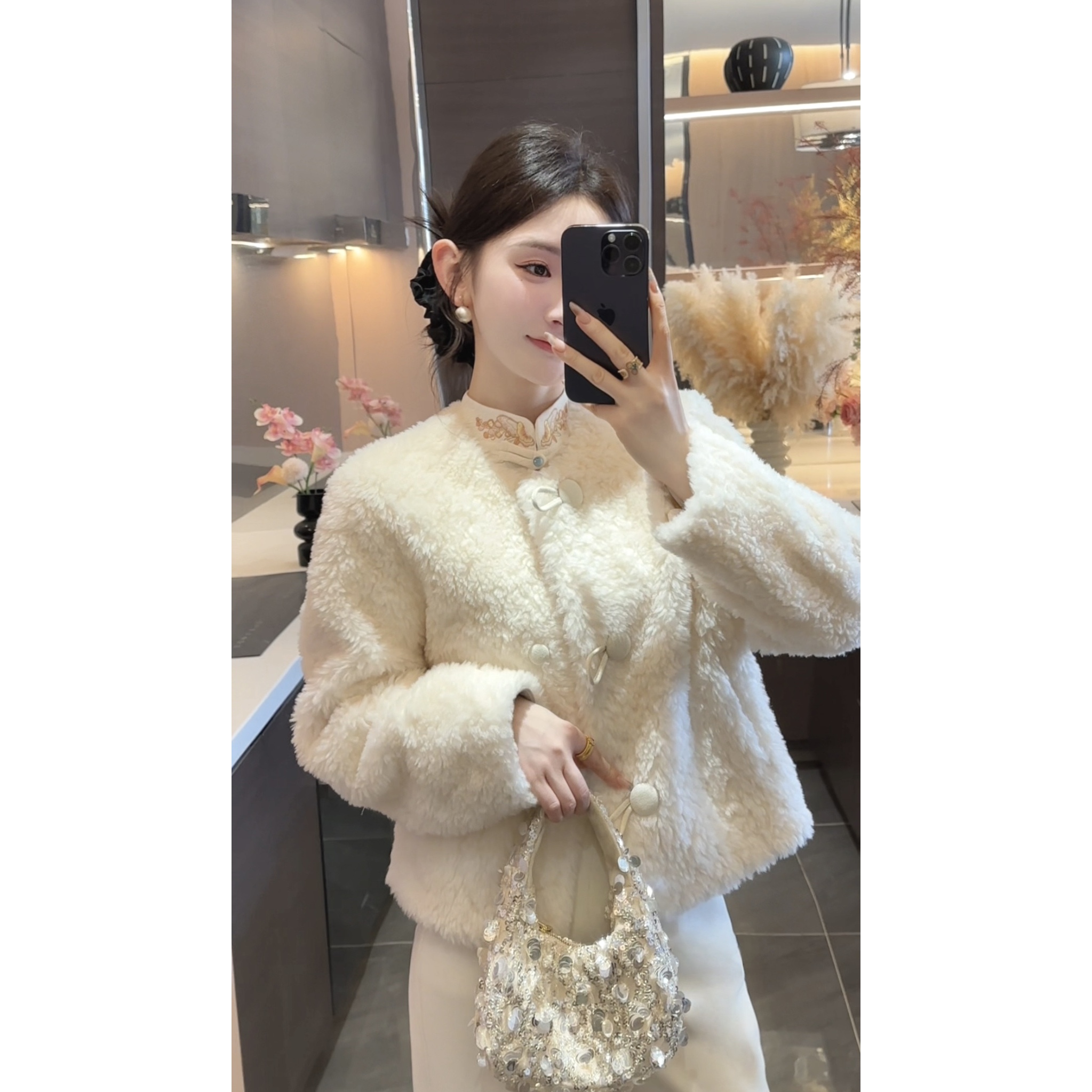 【周粥】【暖羊羊】2025秋冬新款高级小香风加厚羊毛外套预JJQ5WT6234