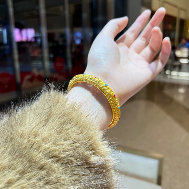 足银珐琅银制品 QTY G 宽皇后手镯——现现