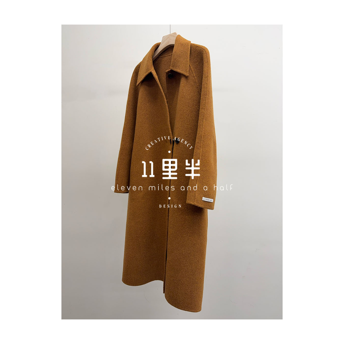 11里半&如懿专属【明白】韩版百搭简约气质休闲轻奢毛呢大衣外套