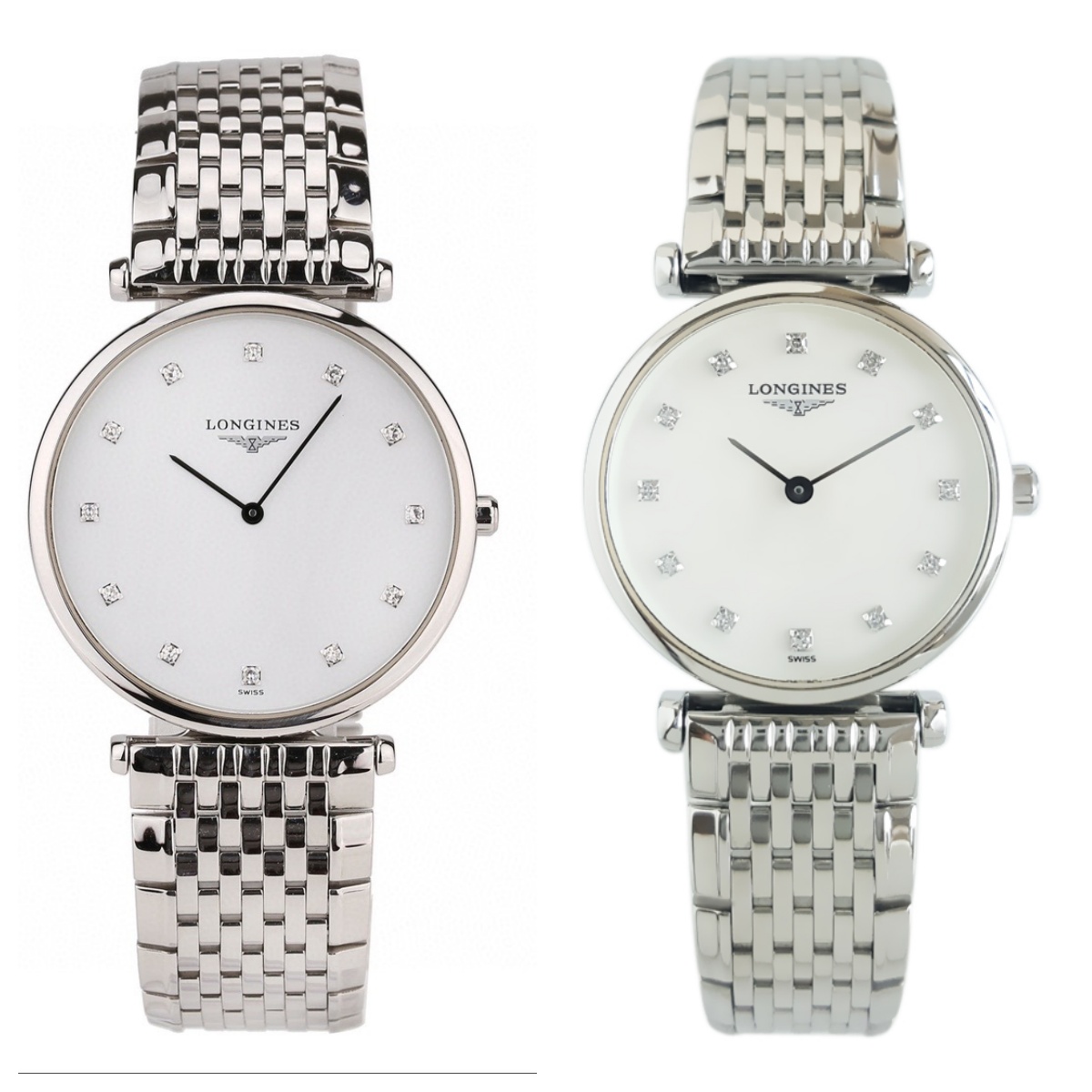 99新 Longines/浪琴 嘉岚709/石英/钻石刻度/表径33mm/女士腕表