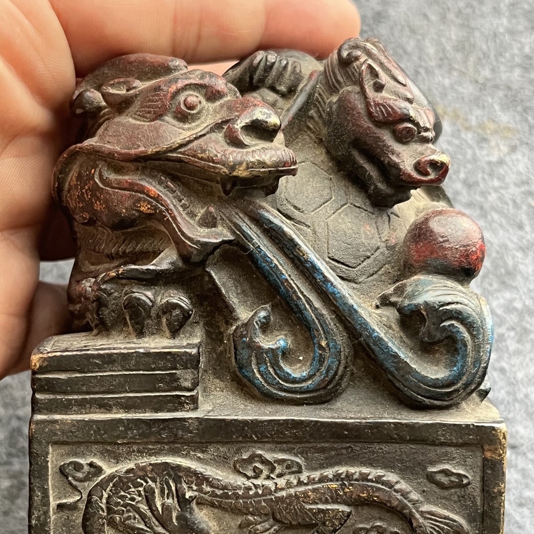 品相完美的铜印章摆件适合作为古家具装饰