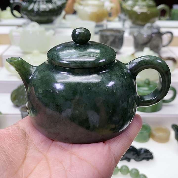 未镶嵌和田玉挂件茶壶130ml