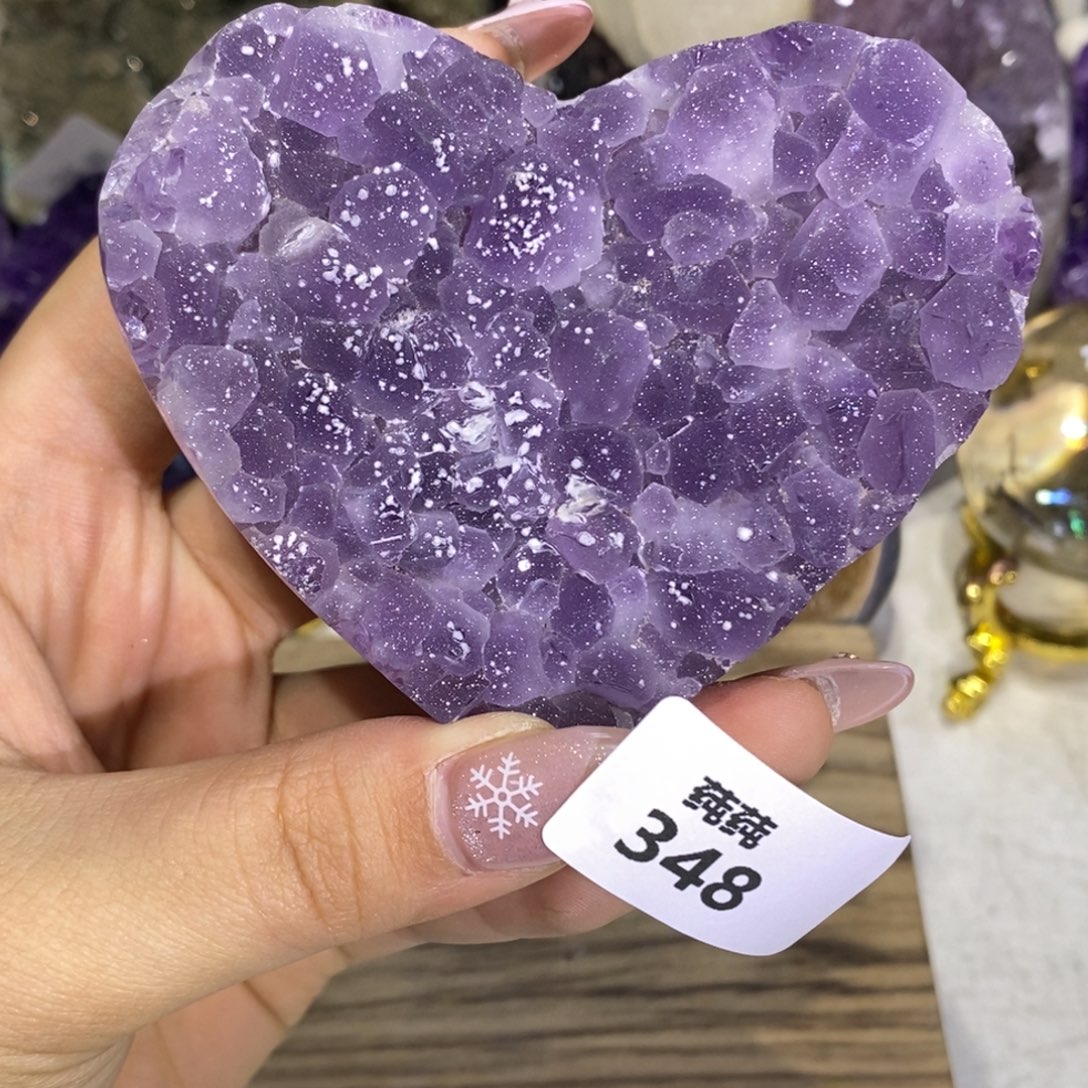 未镶嵌紫晶大型摆件（非配饰）全抛牙软爱心