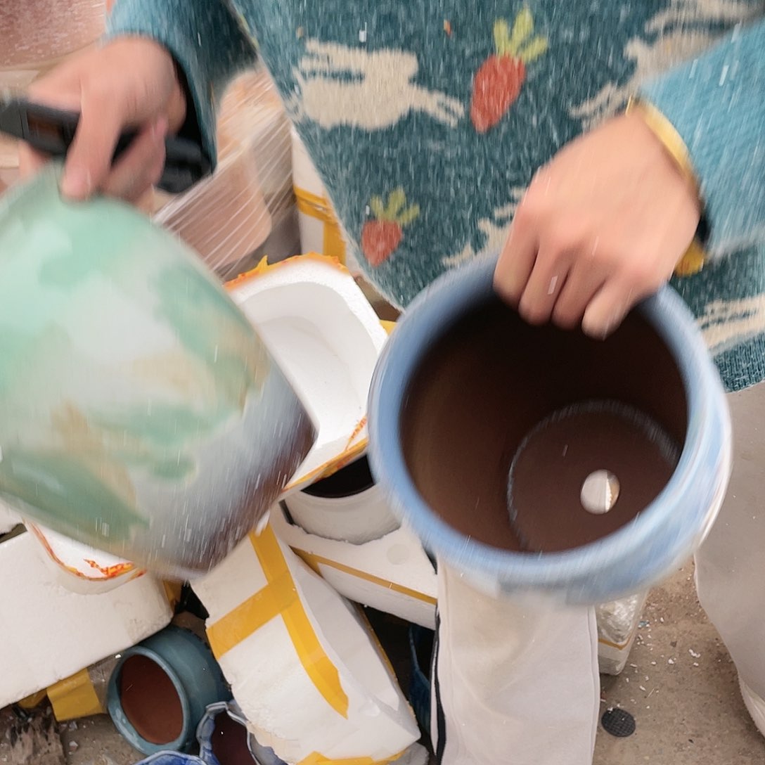 红陶宜兴紫砂花盆