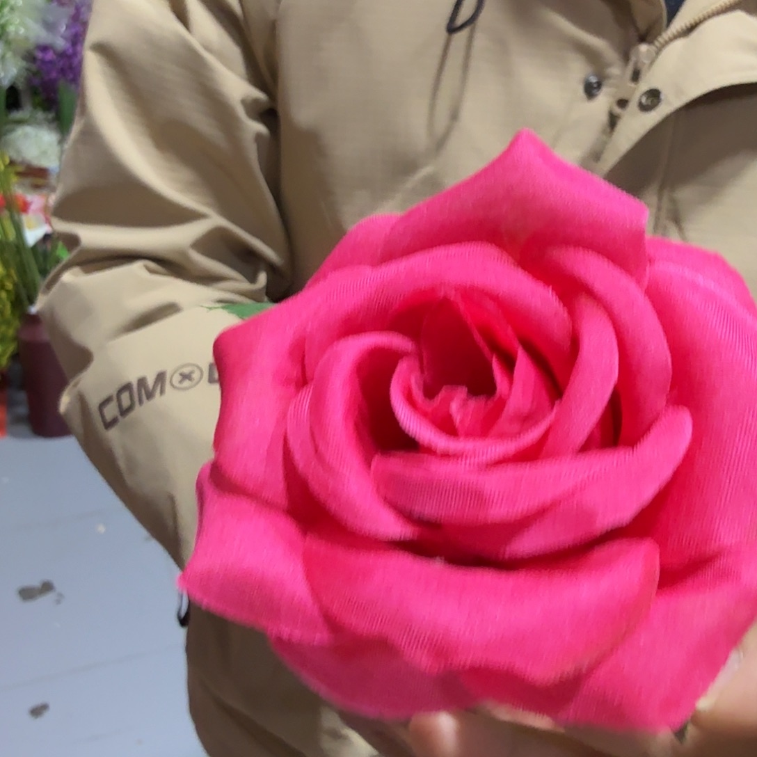 玫红色单只玫瑰50支装