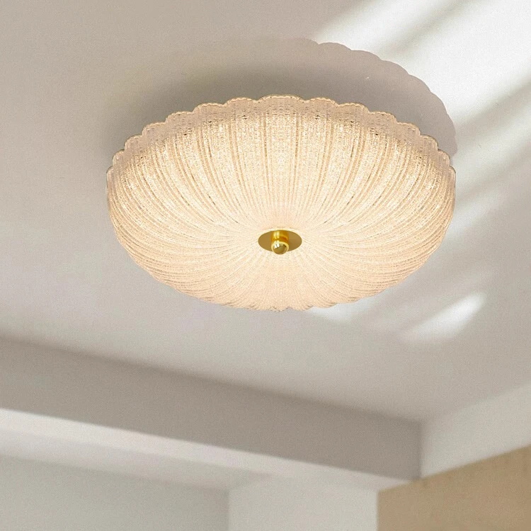 2025新款卧室吸顶灯奶油风高档圆形主卧室书房简约中山灯具