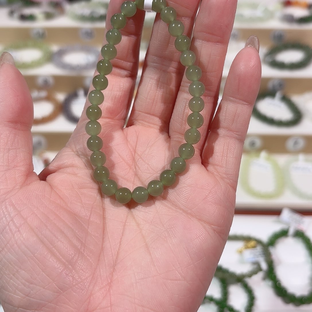 和田玉手链未镶嵌v