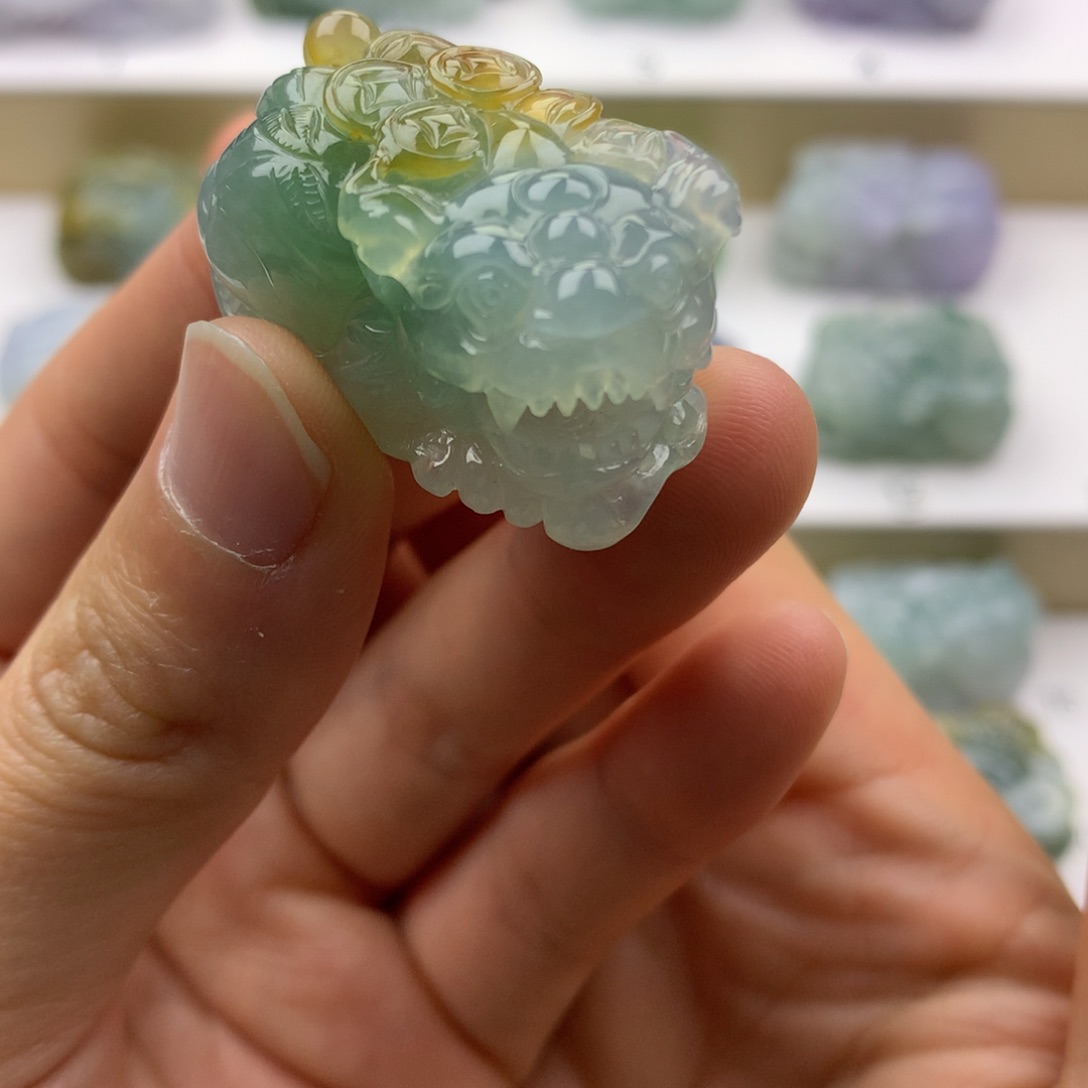 翡翠吊坠(不含链)未镶嵌天然缅甸翡翠A货貔貅