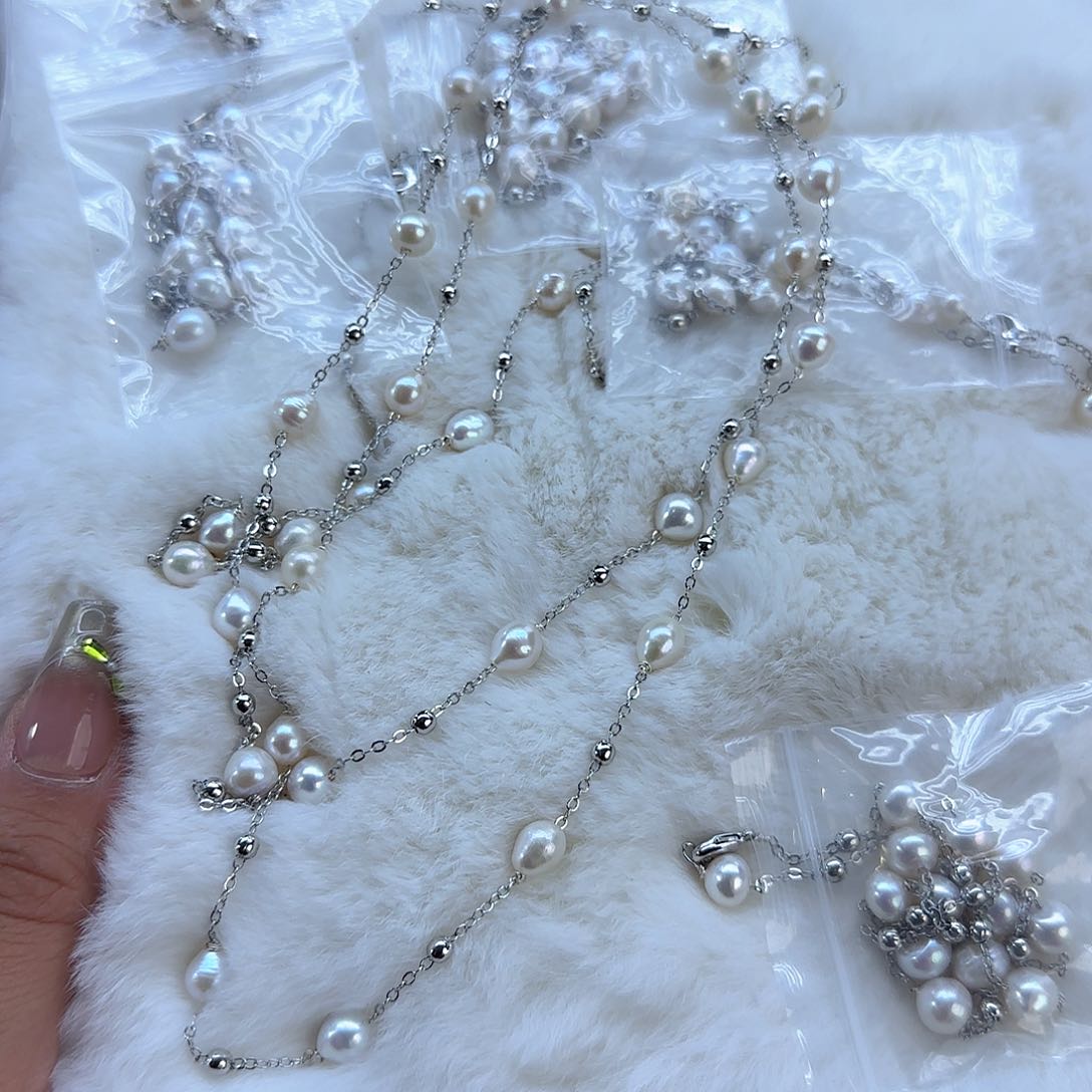 未镶嵌项链定制多样性发货发其一74淡水珍珠