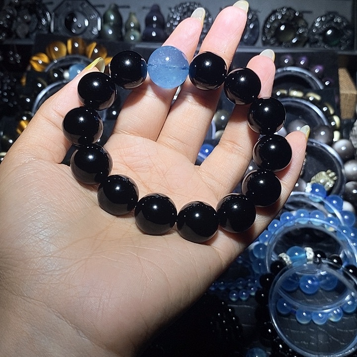 黑曜岩未镶嵌颈饰C***鋒