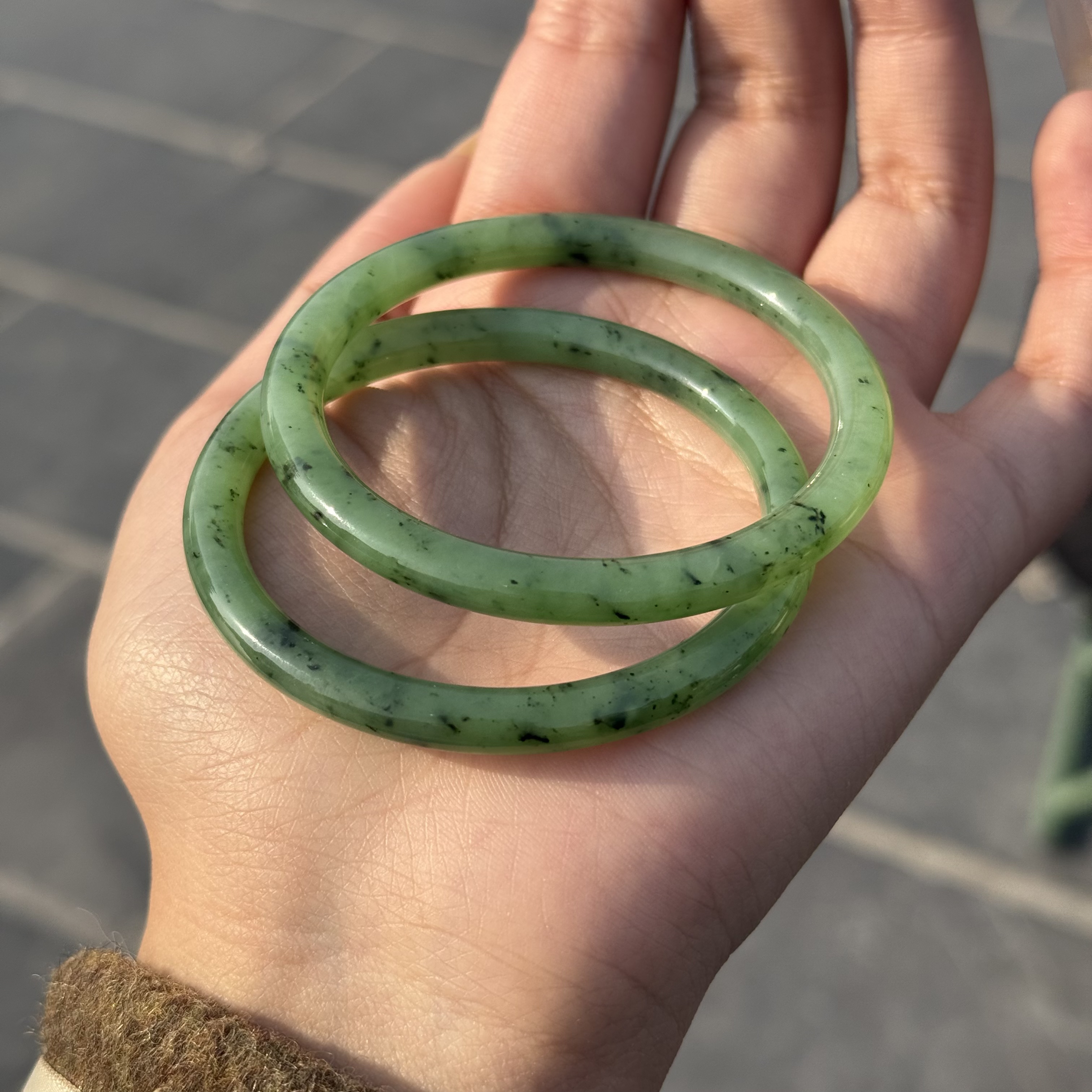 和田玉颈饰未镶嵌乌兰海叮铛镯白富美多样性拍一发一