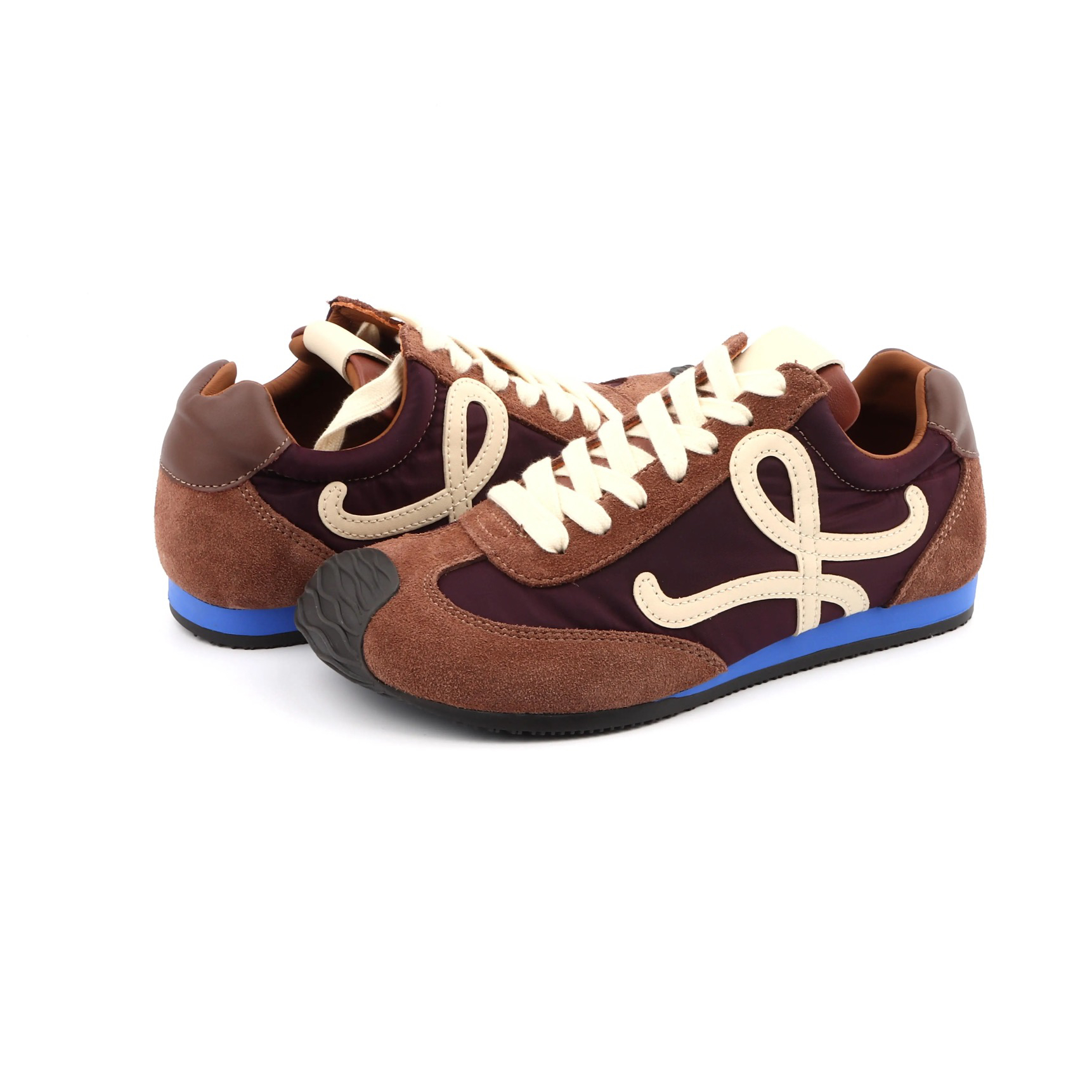 老罗家新款2025复古棕色系休闲平底阿甘德训运动鞋男女同款