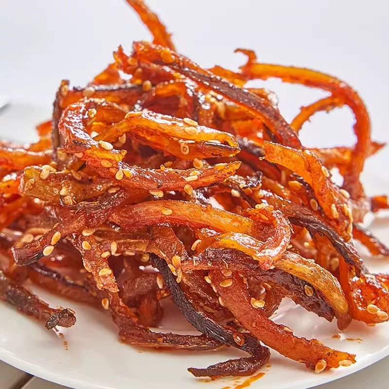 香辣鳗鱼丝真鳗鱼切条劲辣有嚼劲休闲小零食美食