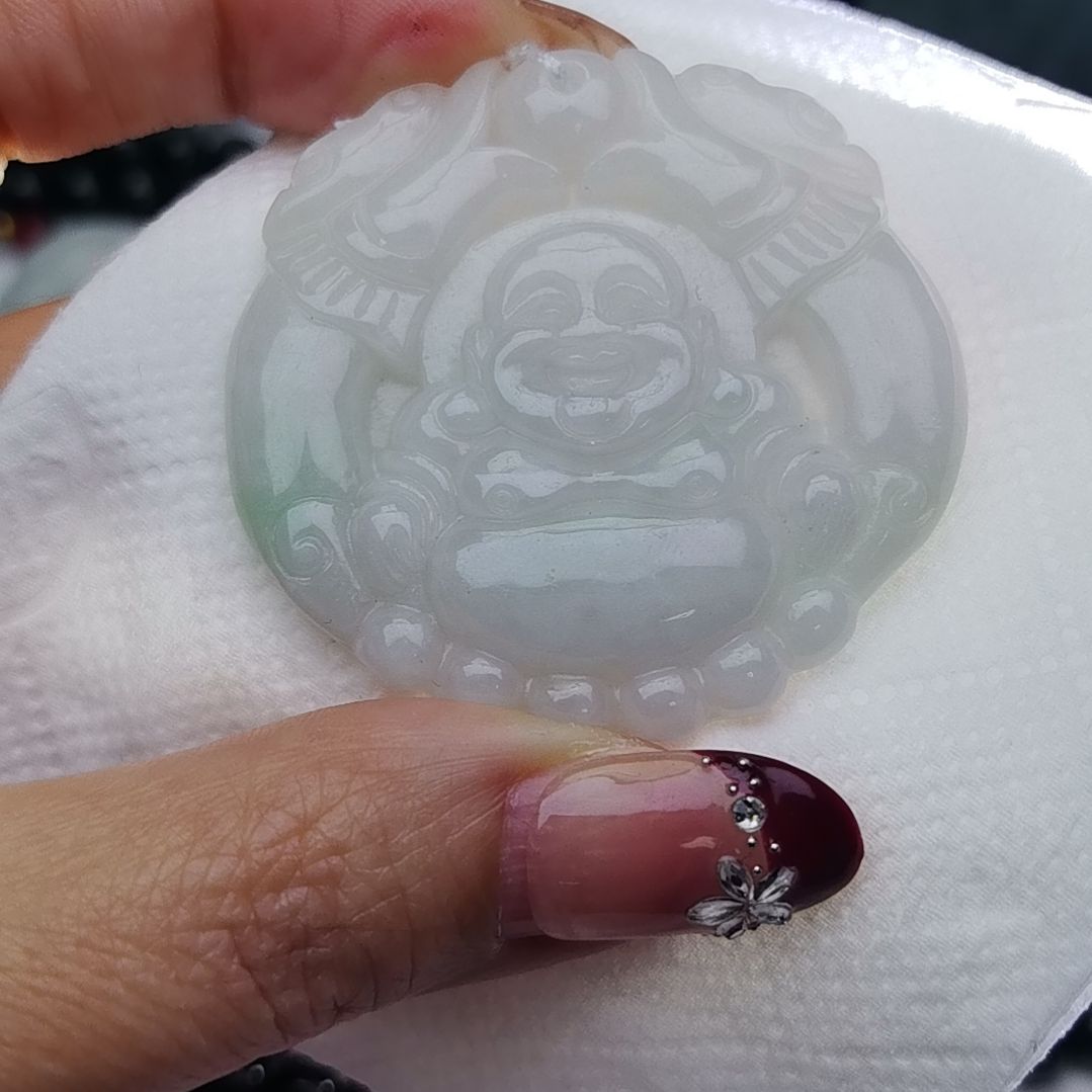 翡翠颈饰未镶嵌天然的A货翡翠多样性发货