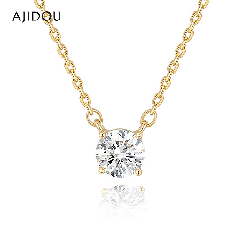 合金合成锆石项链 阿吉豆项链女款金色闪耀合金吊坠【SC】