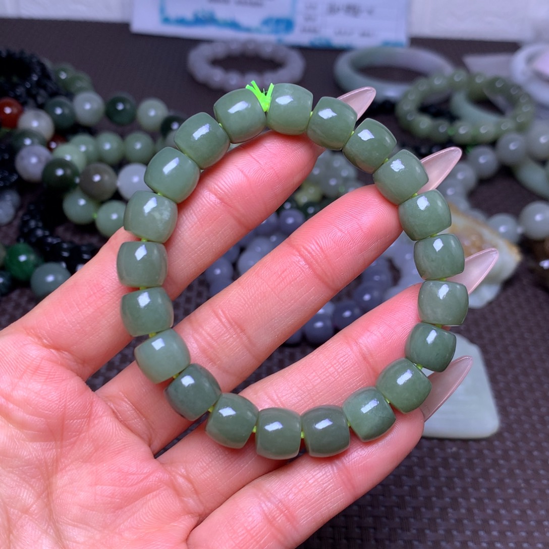 和田玉未镶嵌手串卡10