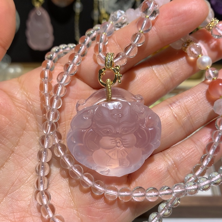 水晶颈饰未镶嵌天然