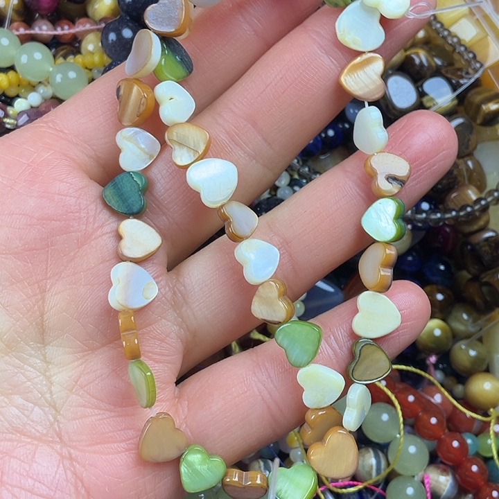 查罗石散珠合金卡8爱心一条