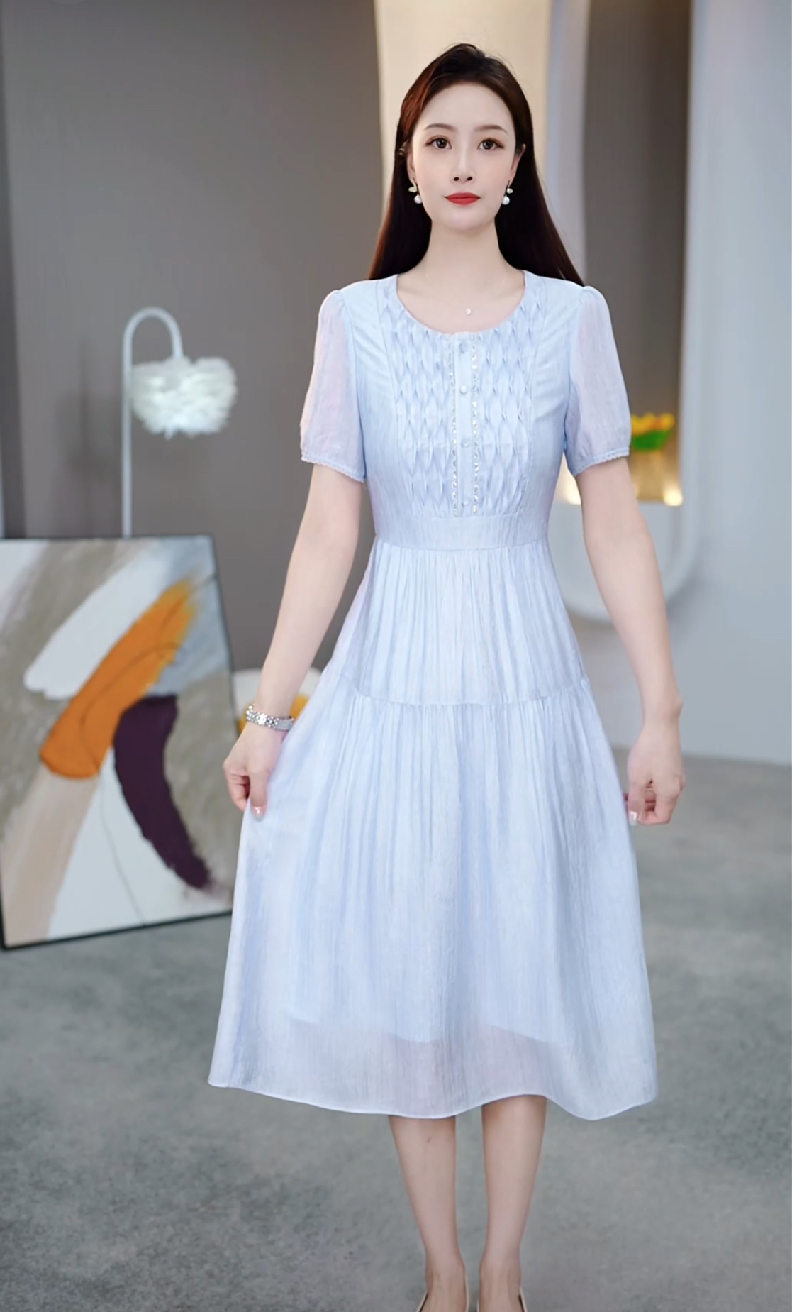 [依铭服饰] KK910 # 2025 新款 减龄 收腰 显瘦  连衣裙