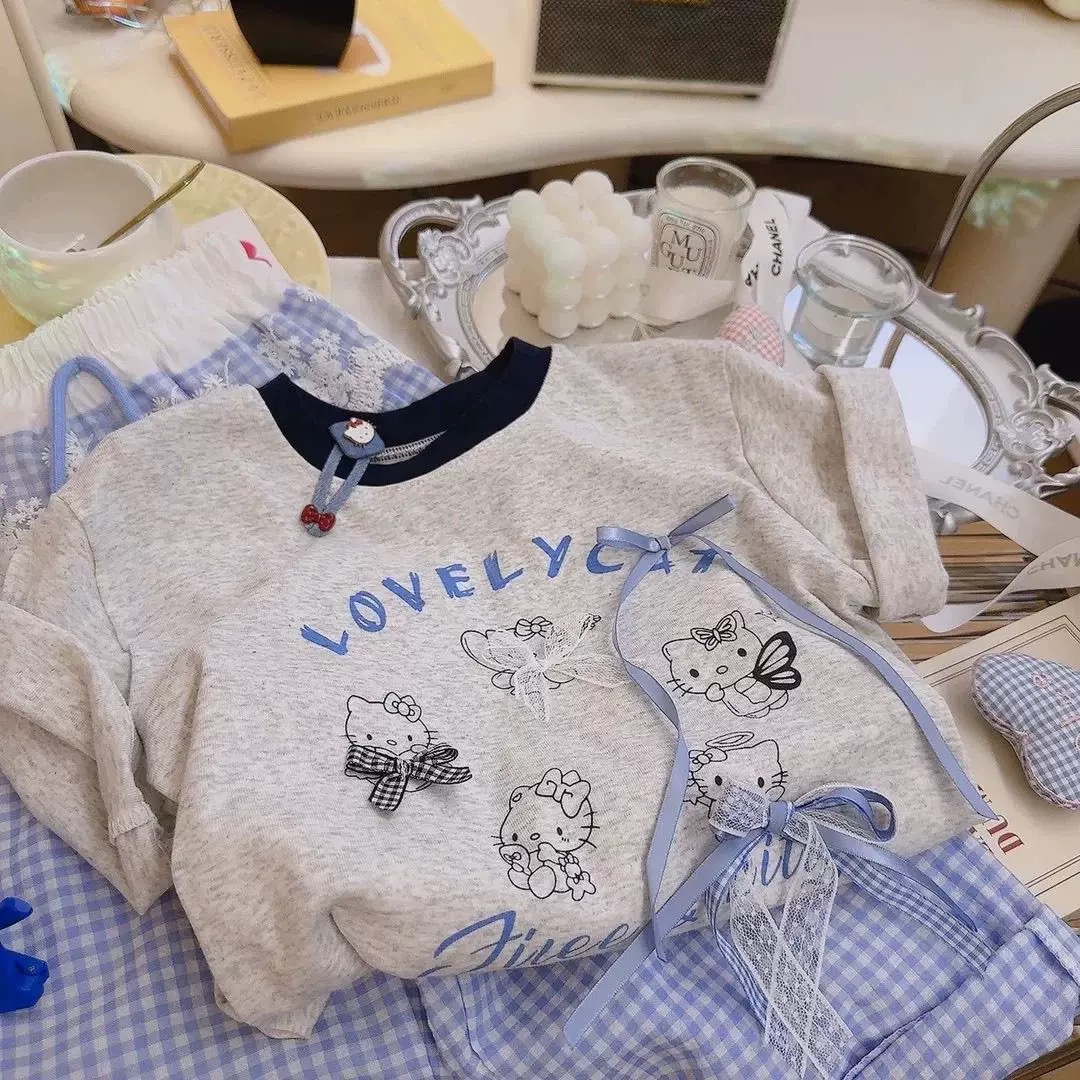 童韩版夏款甜系可爱卡通百搭短袖