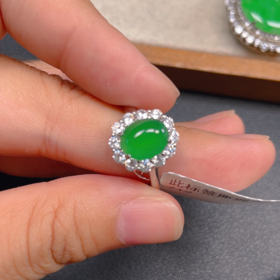 吊坠(不含链)银S925镶嵌翡翠j j j