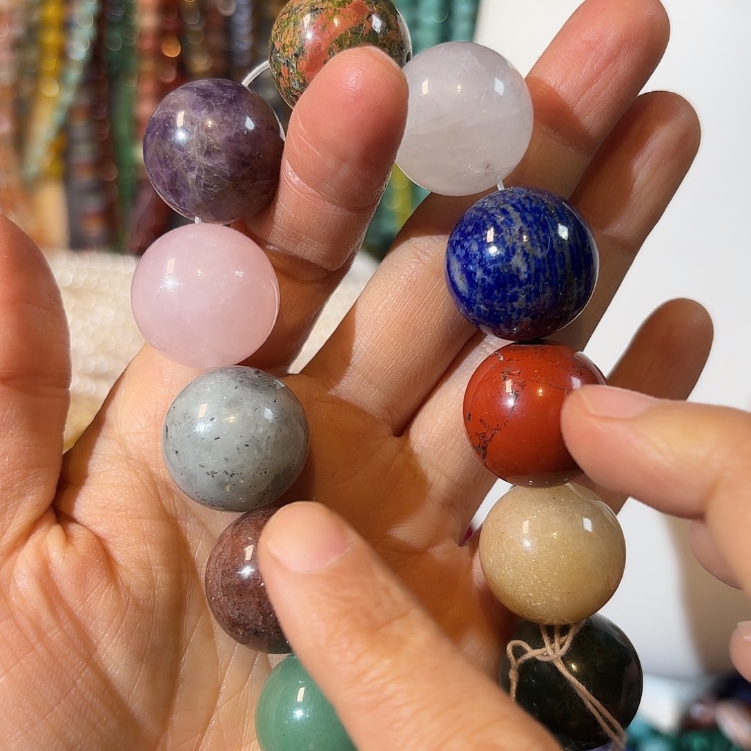 玛瑙/玉髓未镶嵌珠宝半成品多宝卡20一条12颗