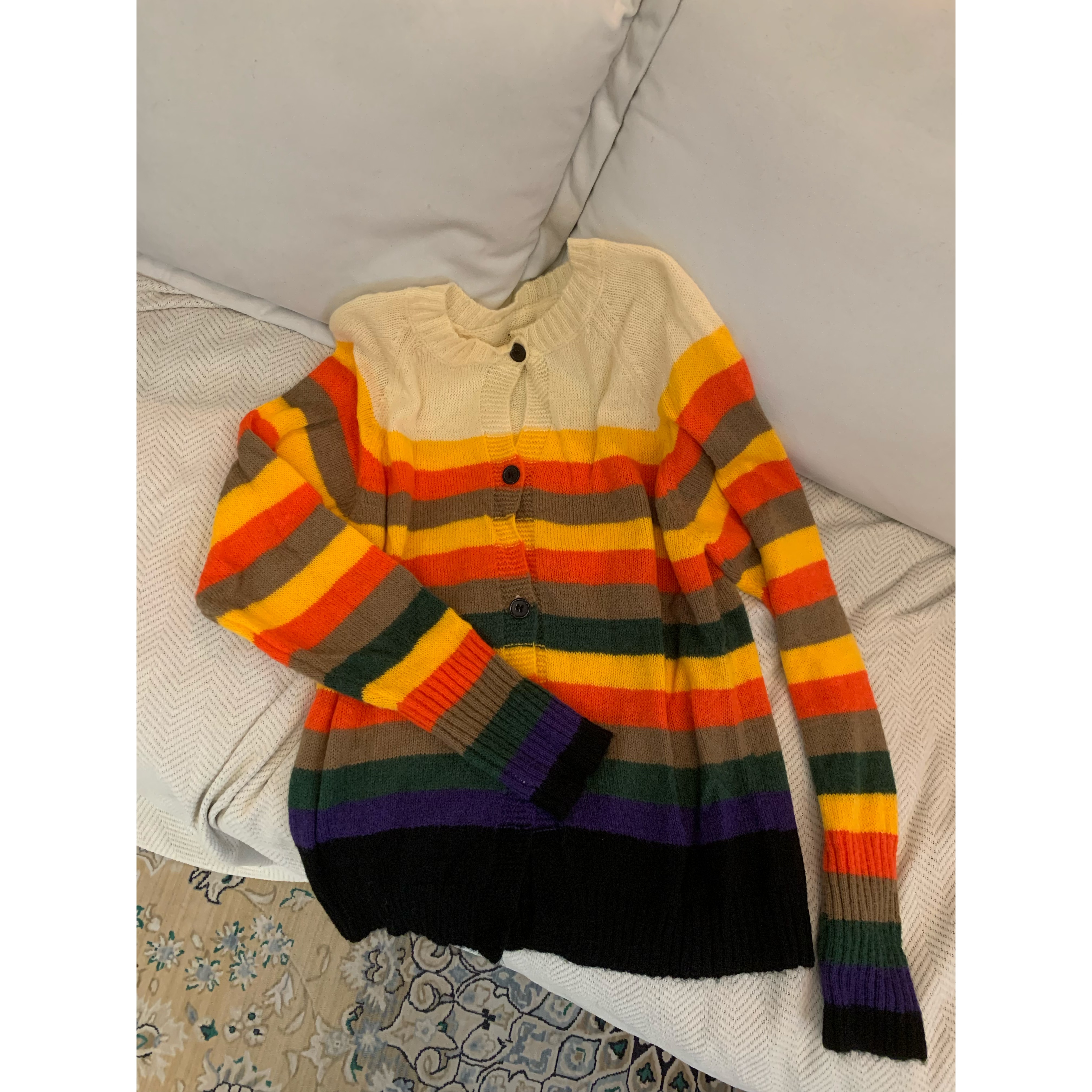 秋冬季新款断码捡漏.条纹彩开衫4083/11