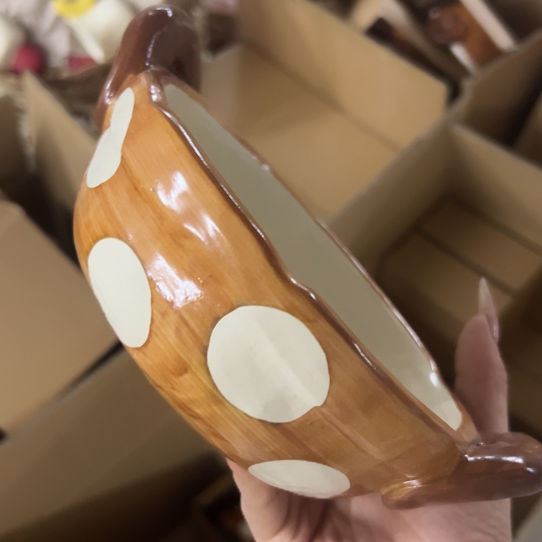 陶微瑕棕点双耳一个带牛皮纸