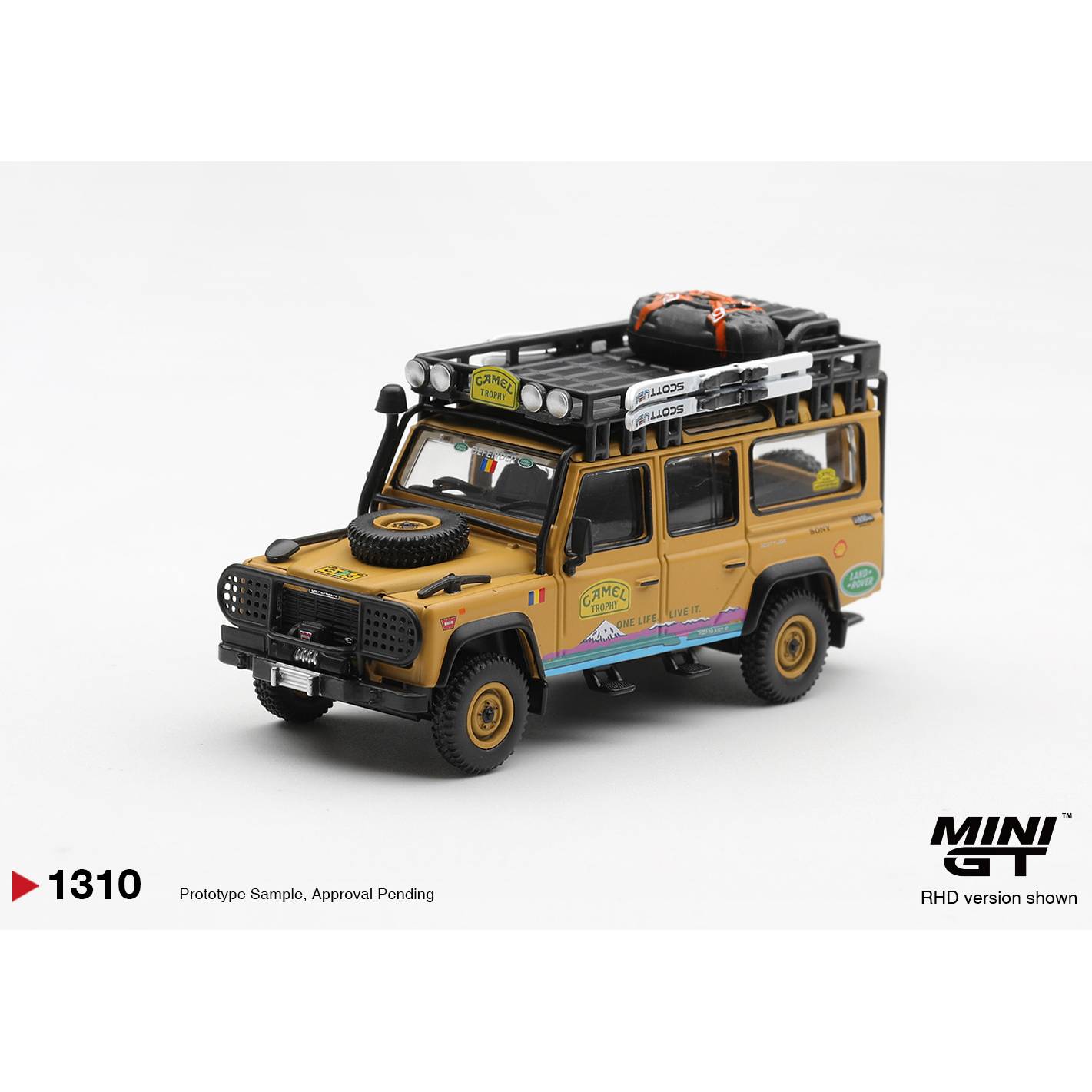 【预售】MINIGT 1:64 1310 路虎卫士90骆驼杯罗马尼亚 合金车模型