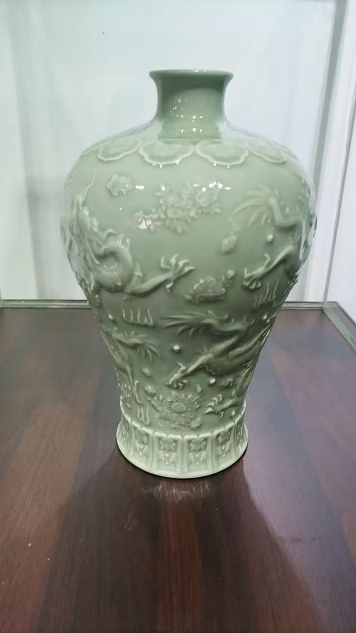豆青双龙空酒坛适合