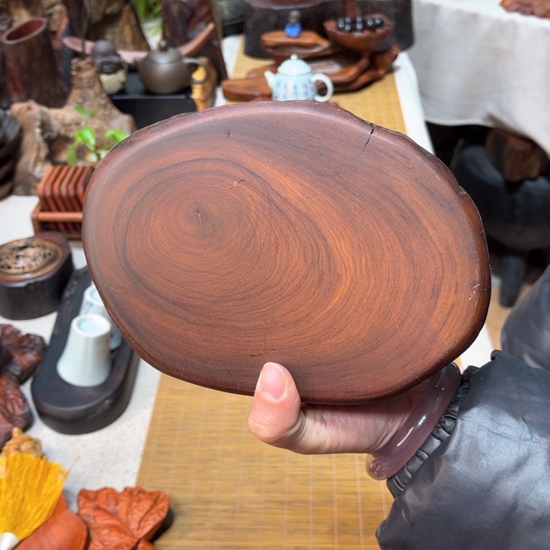 缅甸花梨壶承底座