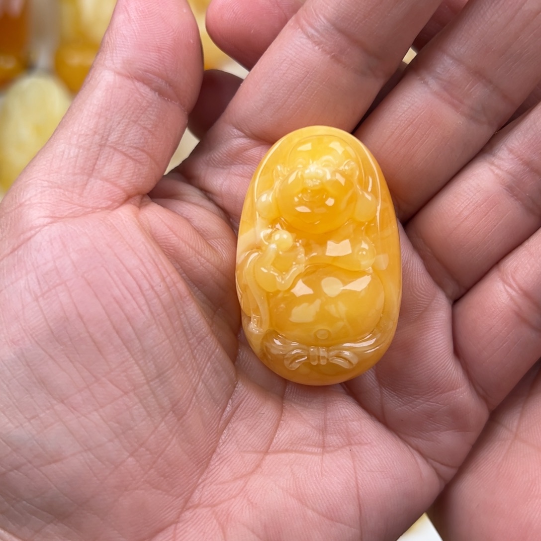 蜜蜡未镶嵌颈饰纯天然琥珀蜜蜡
