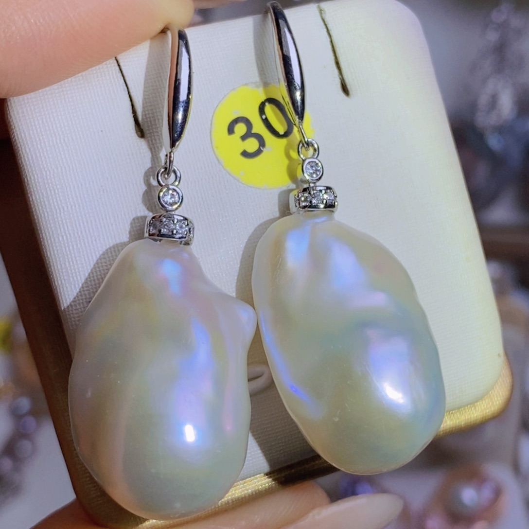 银S925镶嵌天然淡水珍珠淡水珍珠