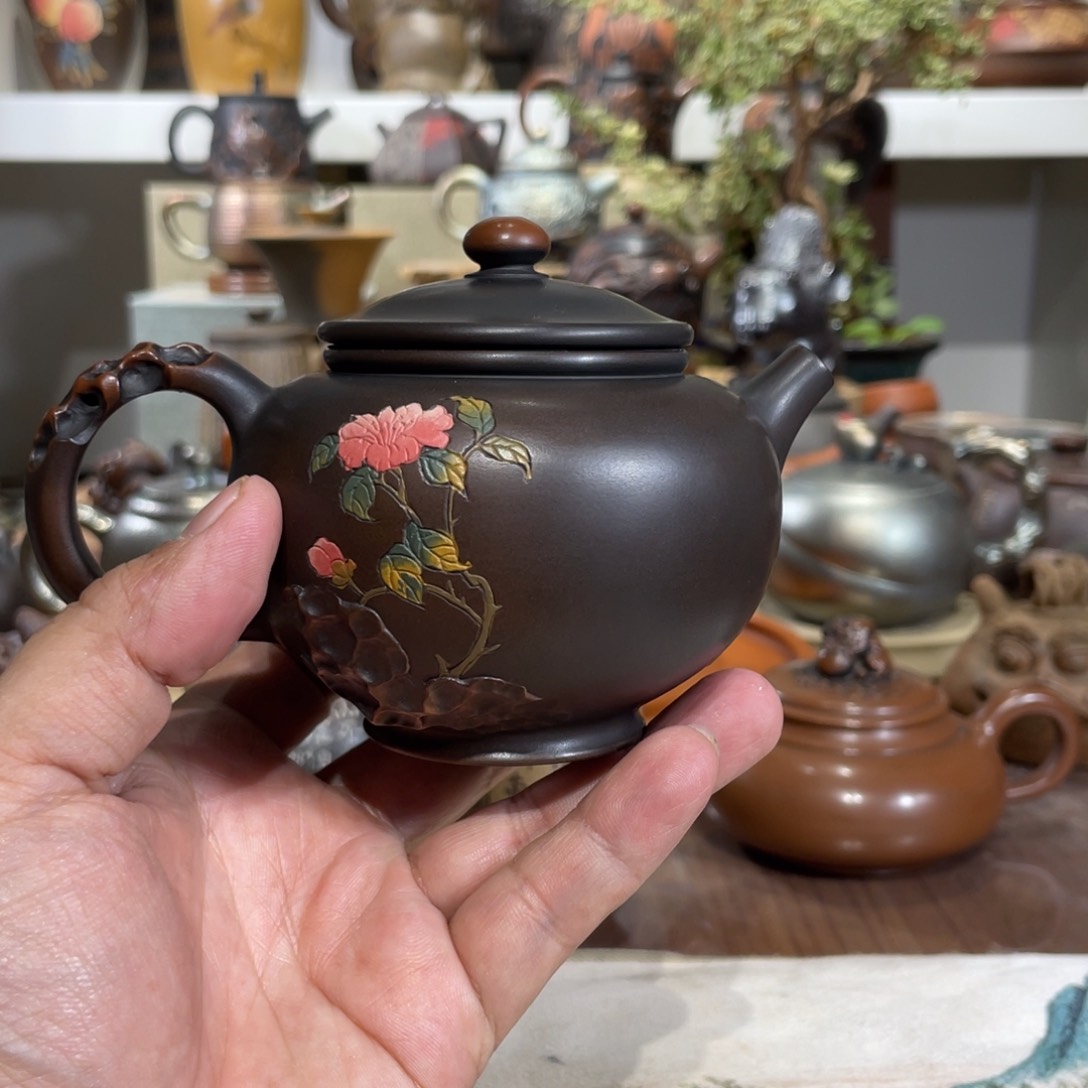 壶然*富贵花开球孔200毫升左右