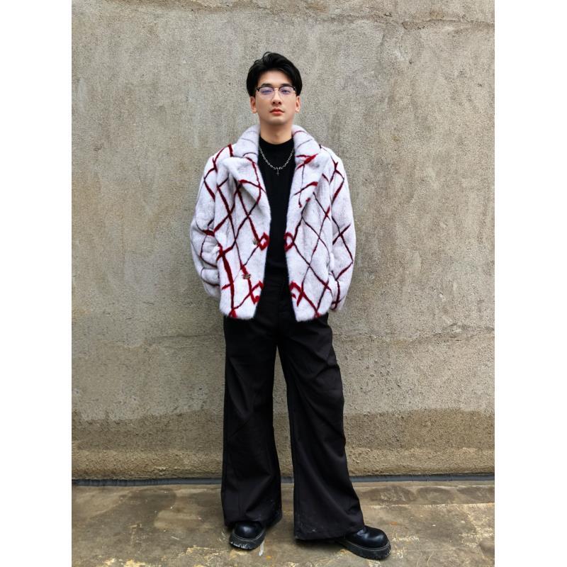 罗漫迪男装水貂西装领 时尚 休闲 冬季 宽松 潮流 保暖