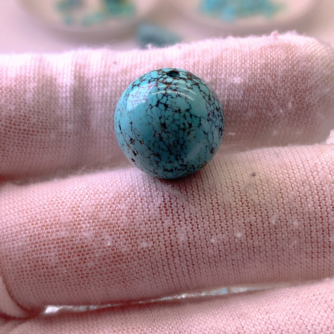 绿松石未镶嵌挂件直径14.8mm