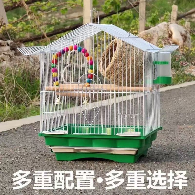 鹦鹉鸟笼子金属笼子家用屋里单层双层鸟用大别墅笼子