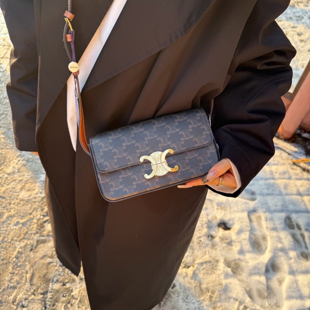 95新 Celine/思琳 思琳 Ttiomphe 凯旋门老花腋下包