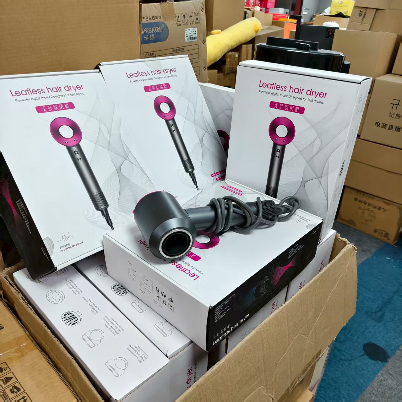 高速吹风机无叶吹风机多挡调节【颜色随机】